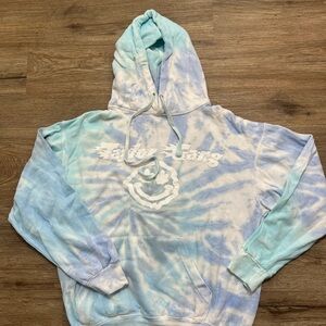 OP Blue and White Tie-Dye Hoodie